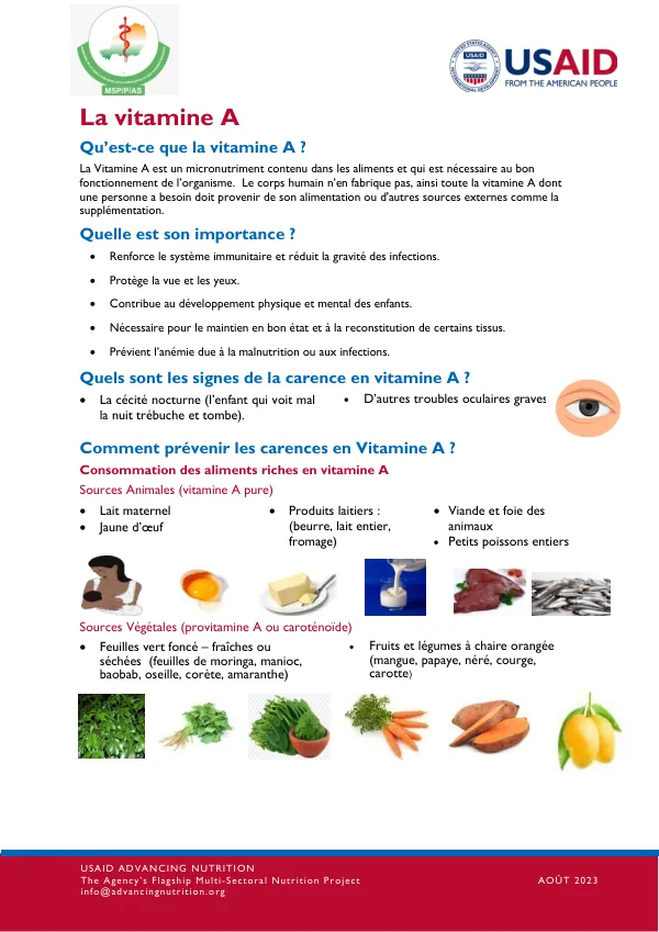 Fiche Technique: La Vitamine A