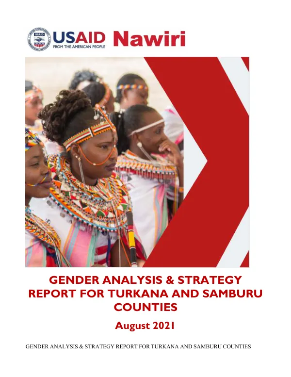 Gender Analysis & Strategy Report for Turkana and Samburu Counties