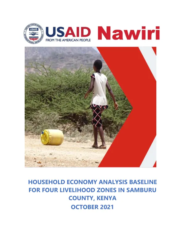 Household Economy Analysis Baseline Study - Samburu County, Kenya (2021)