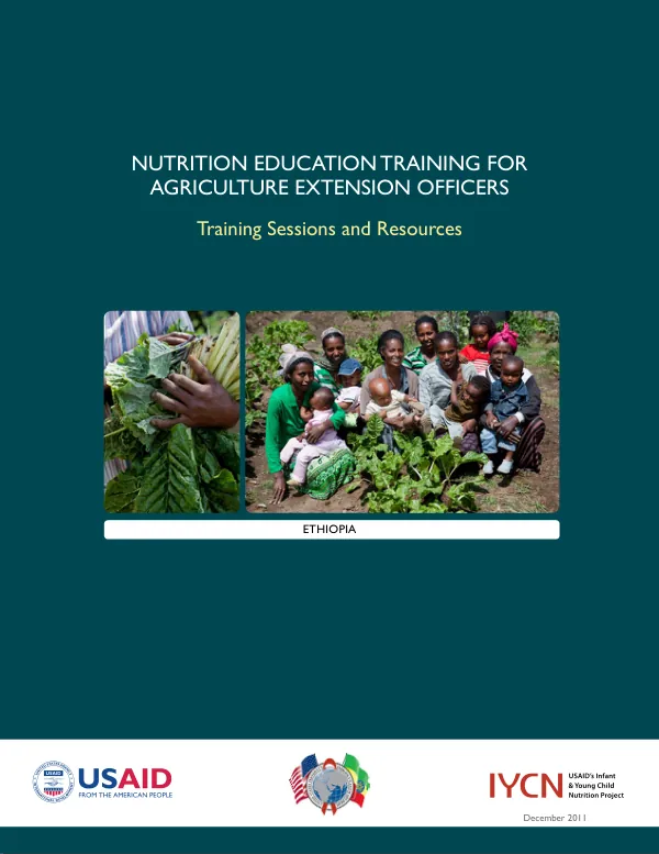 IYCN Nutrition Training for Ag Extension Officers