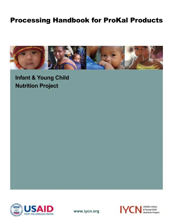 ProKal Food Production Manual: Guidelines for Ready-to-Use Supplementary Foods (RUSFs) in Zambia
