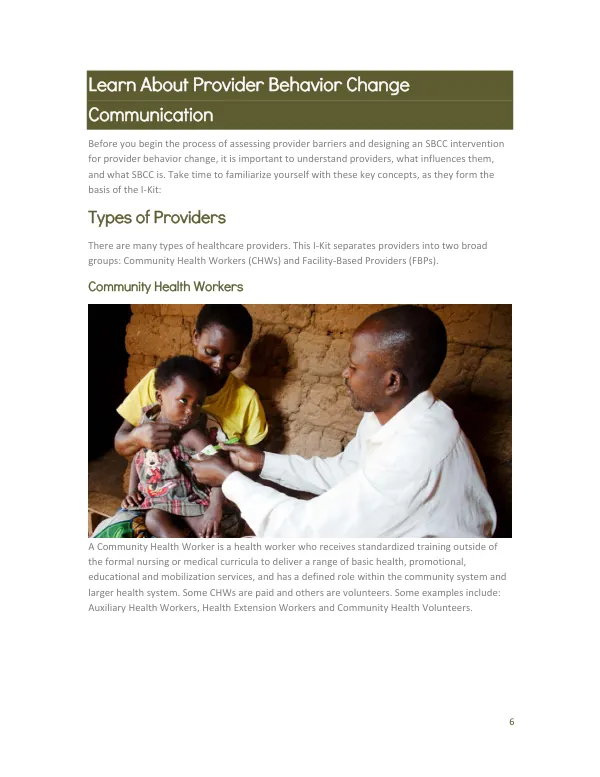 Learn About Provider Behavior Change