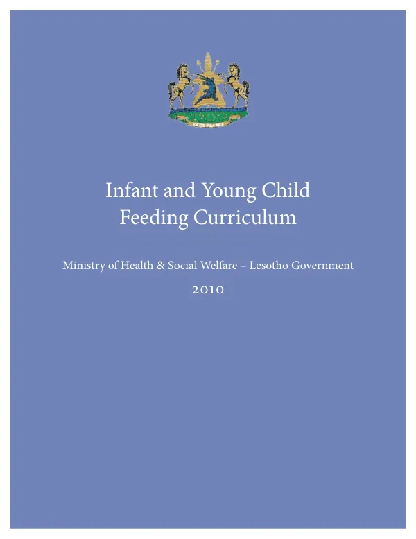 Lesotho Infant and Young Child Feeding Curriculum Part 1