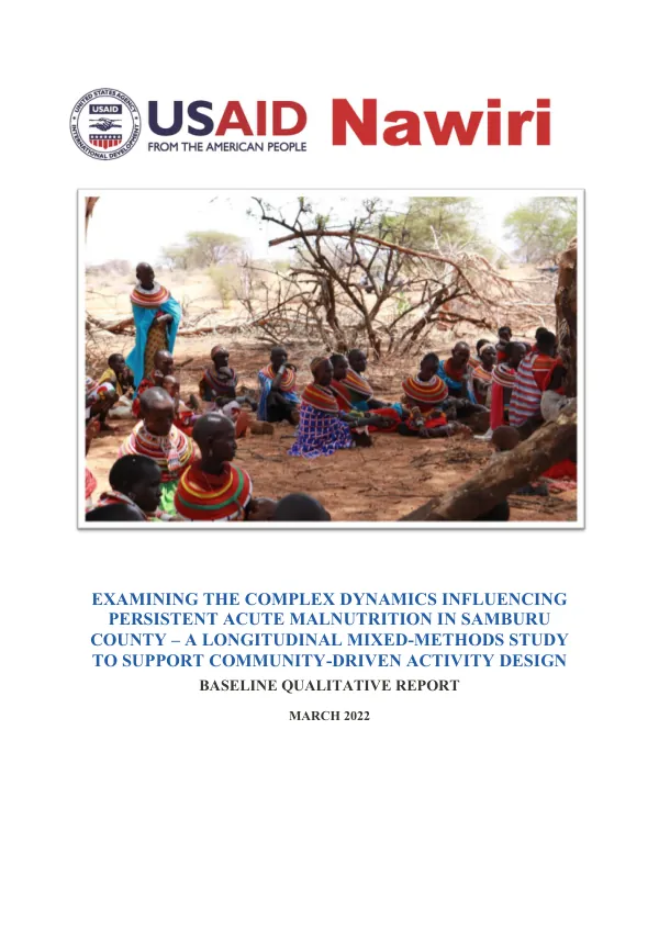 Qualitative Baseline Study on Acute Malnutrition in Samburu County, Kenya