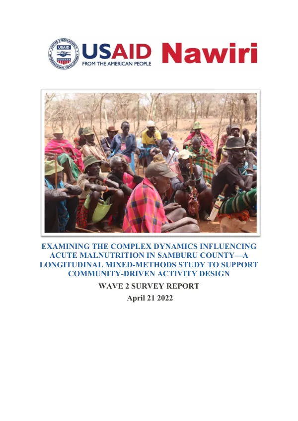 Mercy Corps USAID Nawiri: Samburu LS Wave 2 Survey Report on Acute Malnutrition