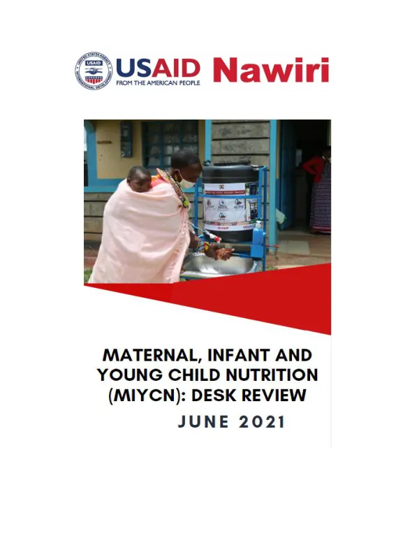 Maternal, Infant and Young Child Nutrition (MIYCN) Desk Review