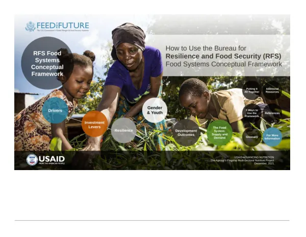How to Use the RFS Food Systems Conceptual Framework