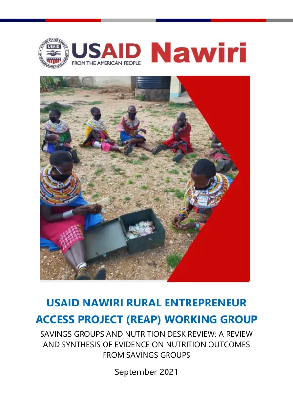 Savings Group Desk Review: USAID NAWIRI REAP Working Group