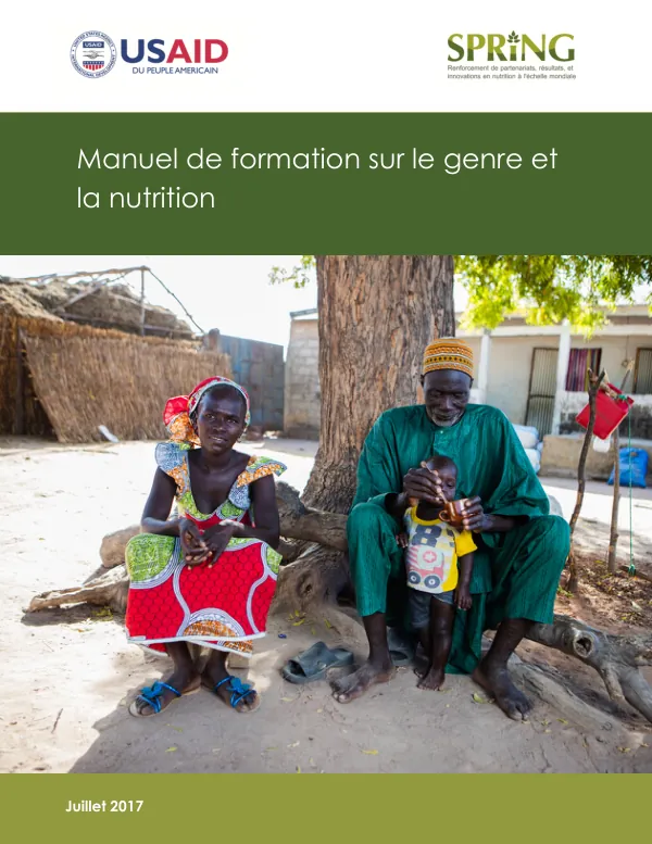 Gender and Nutrition Training Manual (July 2017)