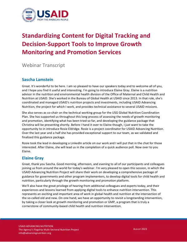 Standardizing Content for Digital Tracking Tools to Improve GMP Services