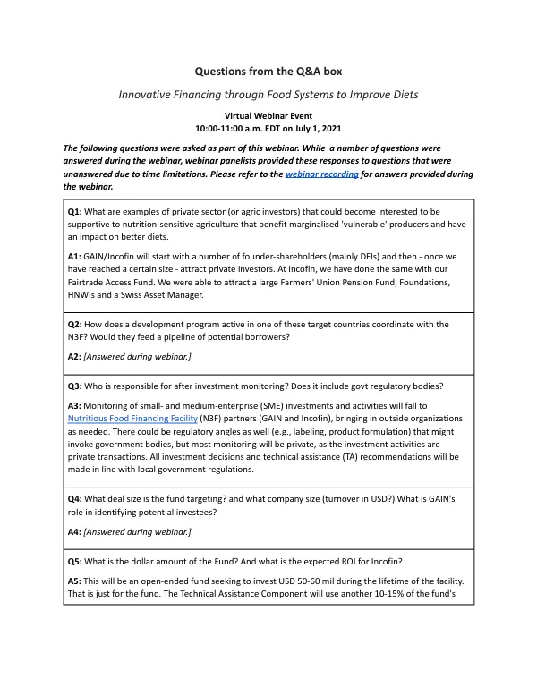N3F Webinar Questions and Answers (July 1, 2021)