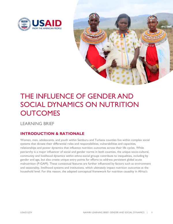 The Influence of Gender and Social Dynamics on Nutrition Outcomes