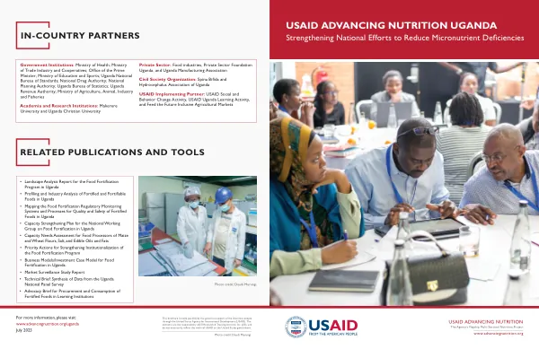 USAID Advancing Nutrition Uganda: Strengthening Efforts to Reduce Micronutrient Deficiencies (2023)