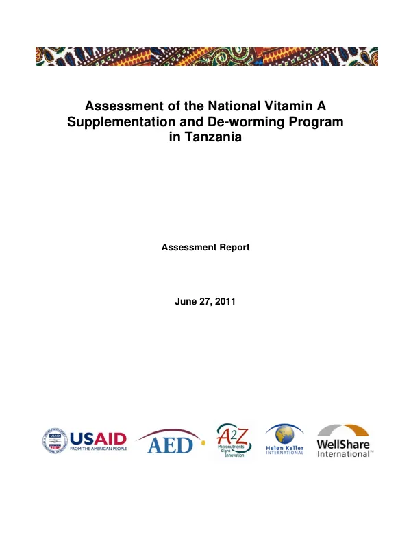 Tanzania VASD Assessment Report