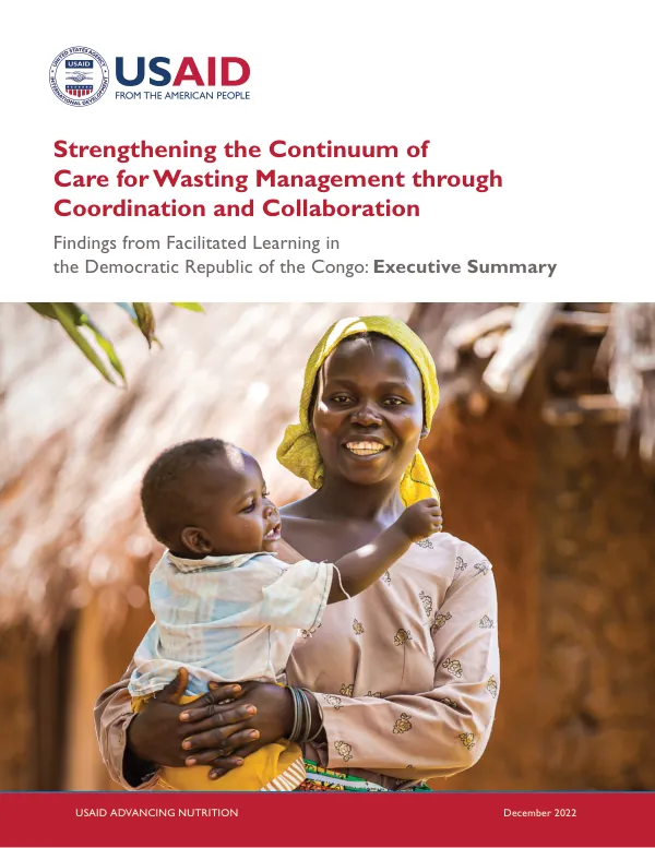 Strengthening the Continuum of Care for Wasting Management (September 2022)