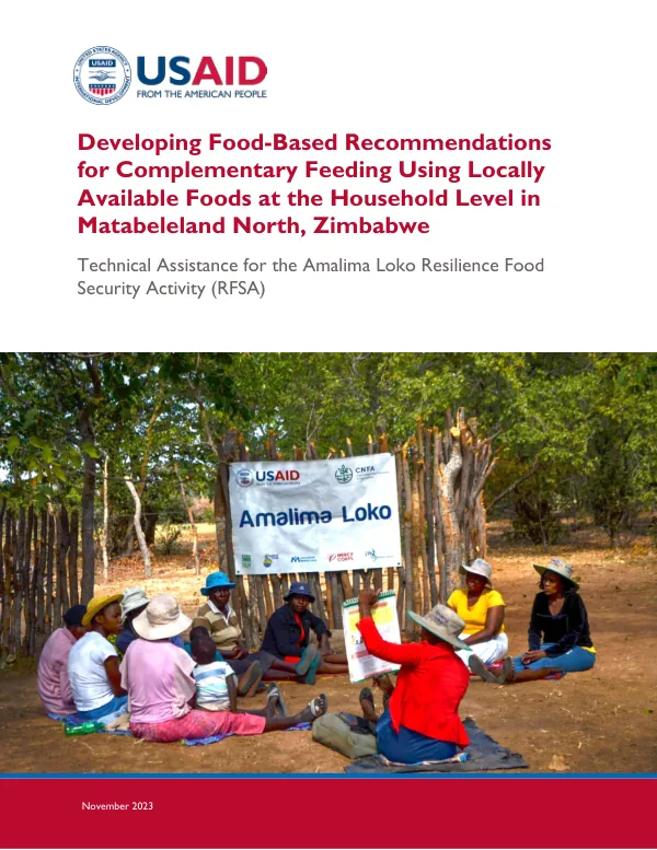 Developing Food-Based Recommendations for Complementary Feeding in Zimbabwe