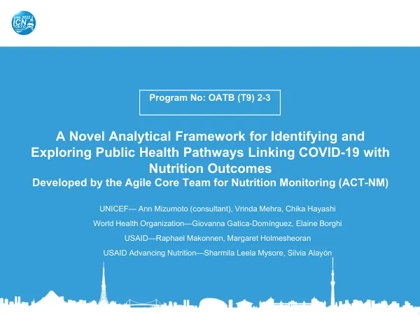 Novel Analytical Framework: COVID-19 and Nutrition Outcomes (December 2022)