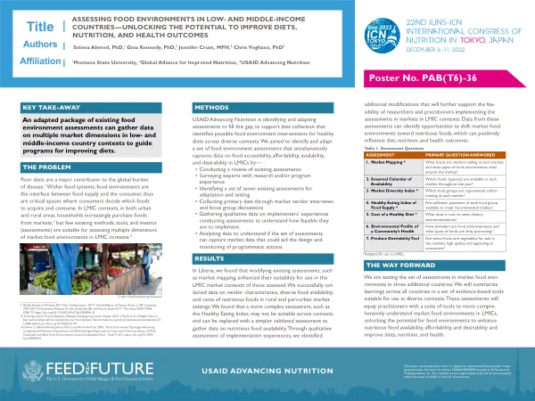 Assessing Food Environments for Improved Nutrition Outcomes