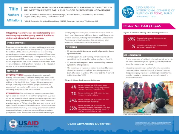 Integrating Responsive Care and Early Learning in Mozambique for Improved Early Childhood Outcomes (December 2022)