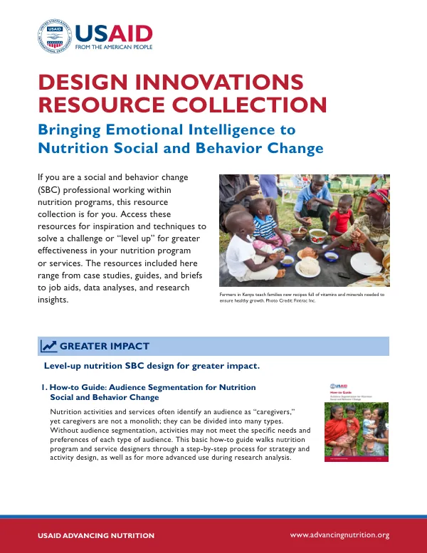 Design Innovations Resource Collection: Emotional Intelligence in Nutrition SBC (October 2023)