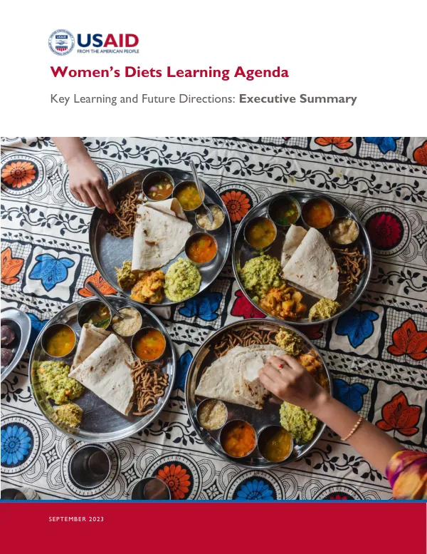 Women's Diets Learning Agenda: Key Learning and Future Directions (Executive Summary)