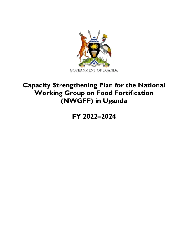 Capacity Strengthening Plan for Food Fortification in Uganda (FY 2022–2024)