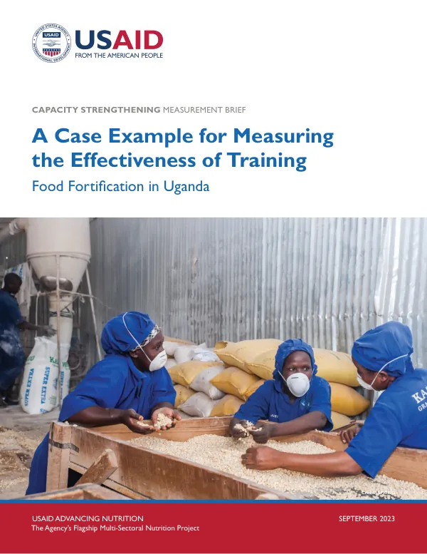 A Case Example for Measuring the Effectiveness of Training: Food Fortification in Uganda (September 2023)