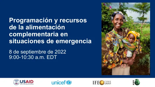 Complementary Feeding in Emergency Situations: Programming and Resources