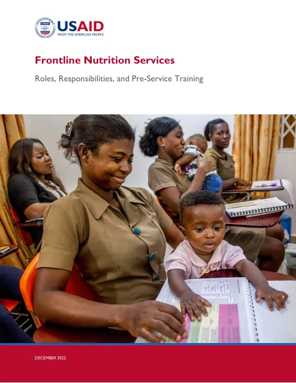 Frontline Nutrition Services: Roles, Responsibilities, and Pre-Service Training (December 2022)