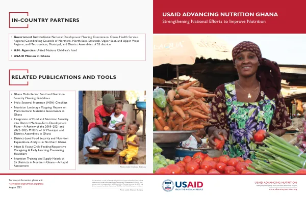 USAID Advancing Nutrition Ghana: Strengthening National Efforts to Improve Nutrition (August 2023)