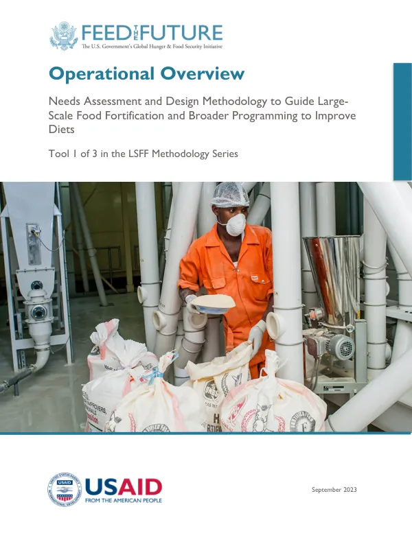 Operational Guide: Large-Scale Food Fortification Needs Assessment and Design Methodology (Tool 1 of 3)
