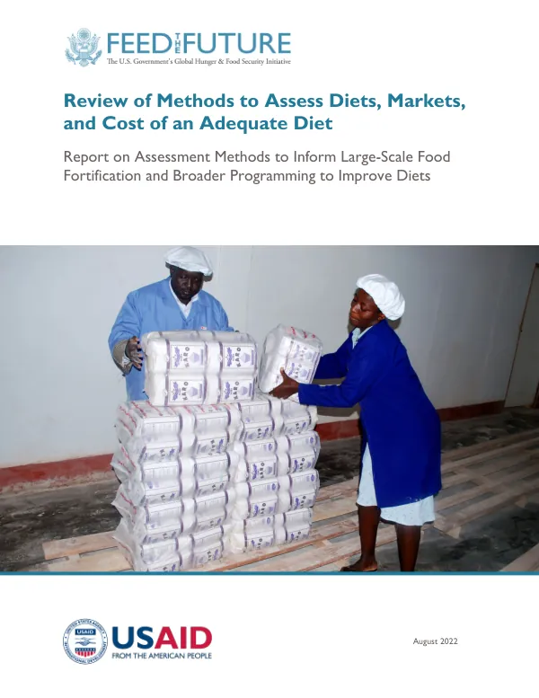 USAID Advancing Nutrition: Assessment Methods for Diets, Markets, and Cost of Adequate Diet (August 2022)