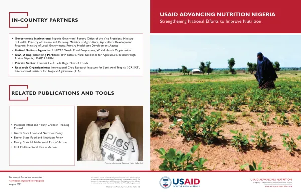 USAID Advancing Nutrition Nigeria: Strengthening National Efforts to Improve Nutrition (August 2023)