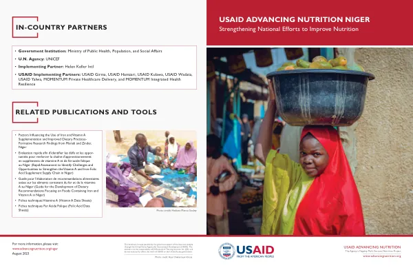 USAID ADVANCING NUTRITION NIGER: Strengthening National Efforts to Improve Nutrition (August 2023)