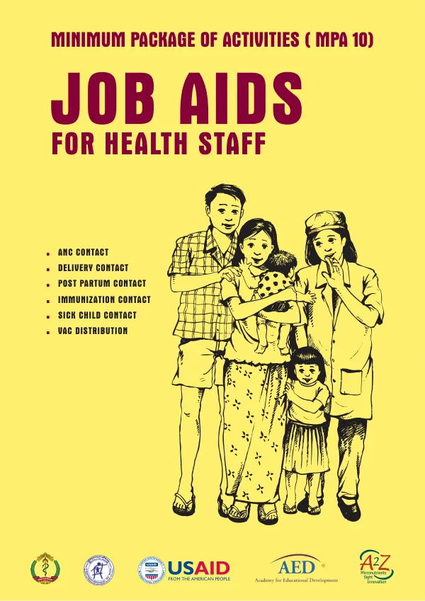 MPA 10: Job Aids for Health Staff