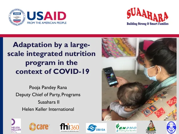 Adapting Large-Scale Nutrition Programs to COVID-19: Lessons from Suaahara II