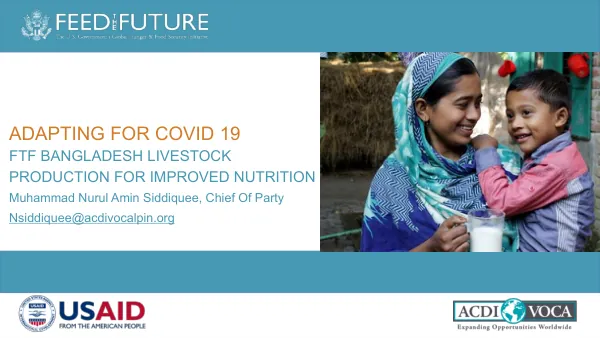 Adapting Bangladesh Livestock Production for Improved Nutrition: A COVID-19 Webinar by Nural Siddiquee