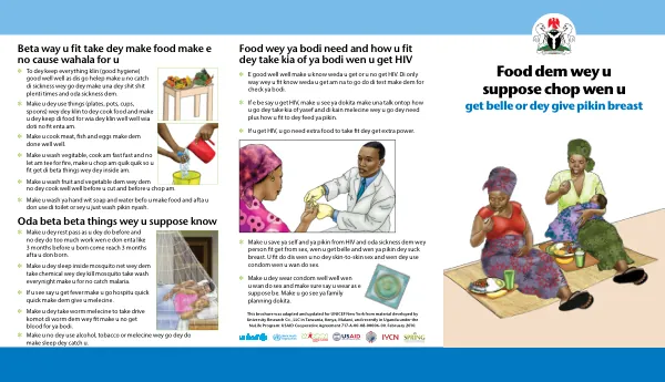 Maternal Nutrition in Nigeria: Healthy Eating, Breastfeeding, and Disease Prevention Brochure