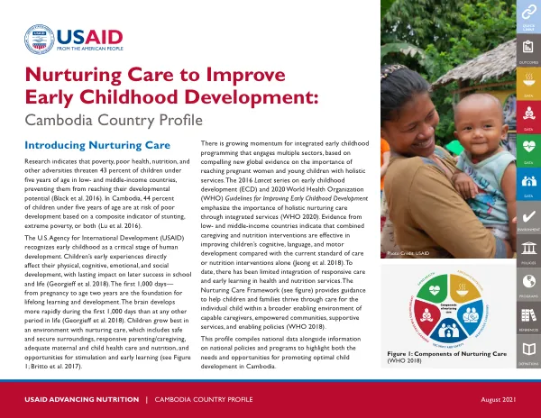 Nurturing Care to Improve Early Childhood Development: Cambodia Country Profile