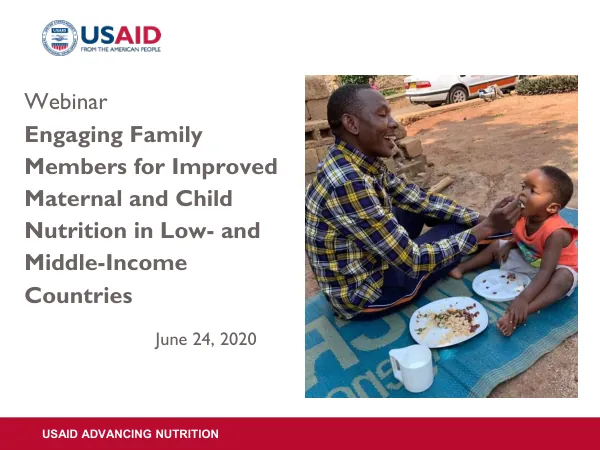Engaging Family Members for Improved Maternal and Child Nutrition Webinar (June 24, 2020)