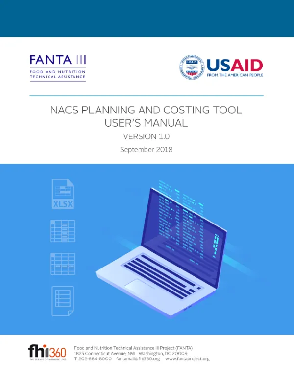 NACS Planning and Costing Tool User's Manual (September 2018)