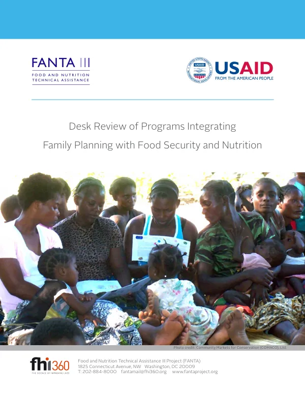 Desk Review: Integrating Family Planning with Food Security and Nutrition