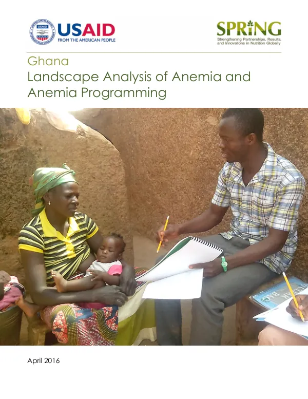Ghana: Landscape Analysis of Anemia and Anemia Programming