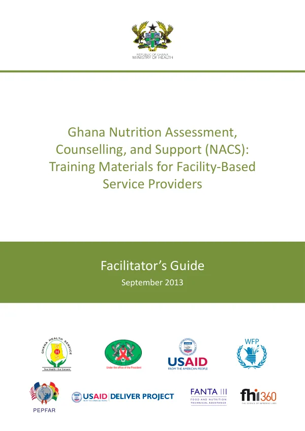 Ghana NACS Facilitator's Guide: Training Materials for Service Providers