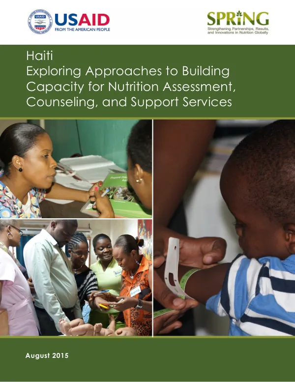 Haiti: Building Capacity for Nutrition Assessment, Counseling, and Support Services
