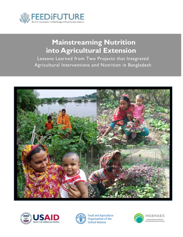 INGENAES FAO 2016 Mainstreaming Nutrition into Agricultural Extension Report