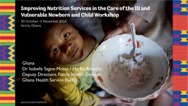 Strengthening Nutrition Services in Ghana: Webinar Presentation