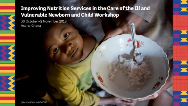 Improving Nutrition Services Workshop: Outcomes and Actions