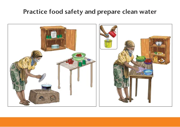 Counseling Card: Food Safety and Clean Water in the Context of COVID-19 (IYCF)