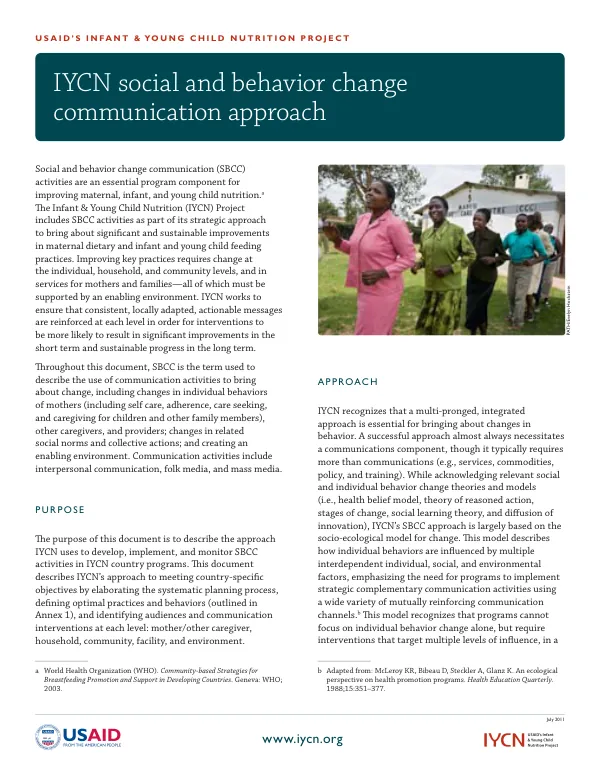IYCN SBCC Approach Report